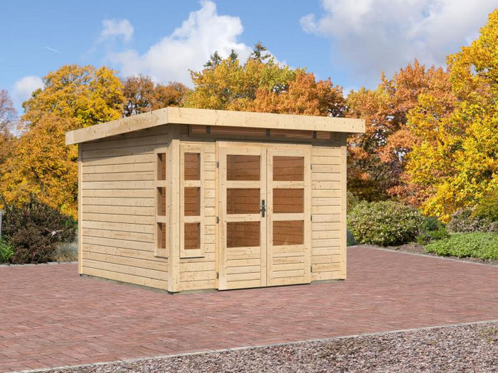 Karibu Gartenhaus Kastorf 6 - 28 mm natur