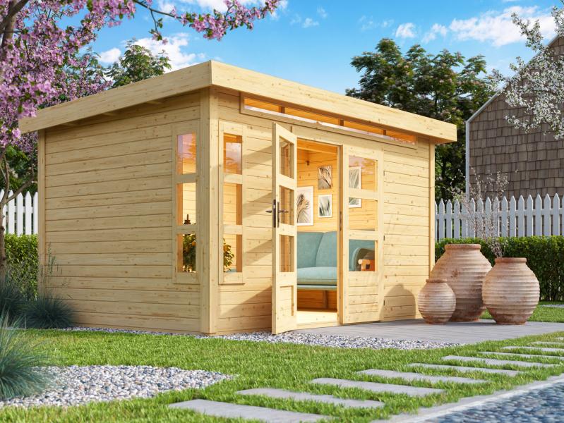 Karibu Gartenhaus Kastorf 7 - 28 mm natur