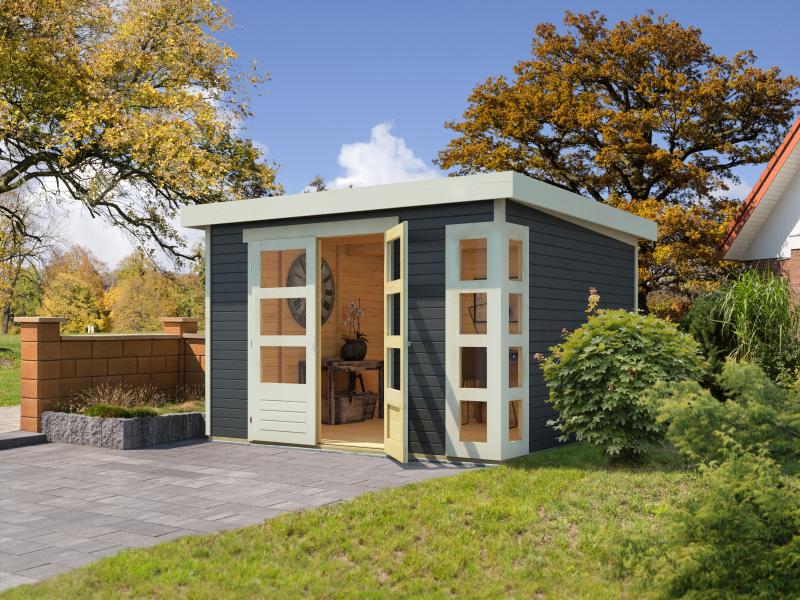 Karibu Gartenhaus Kerko 6 in terragrau 19 mm