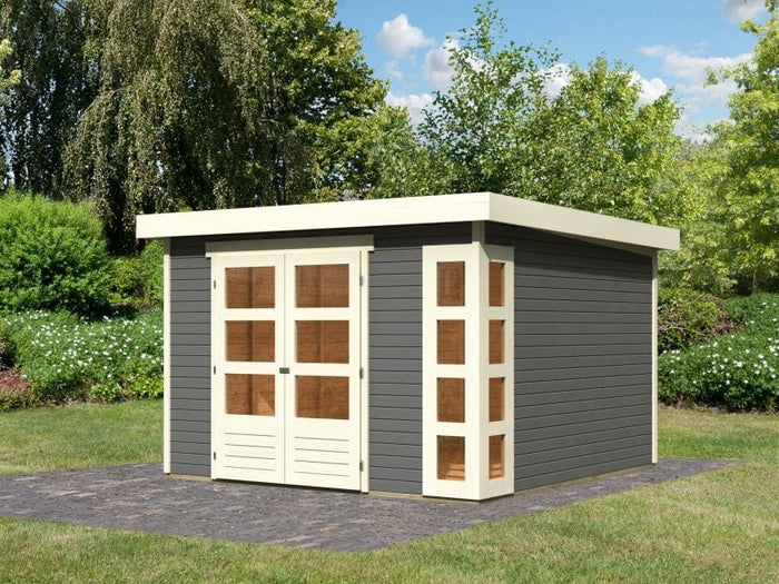 Karibu Gartenhaus Kerko 6 in terragrau 19 mm