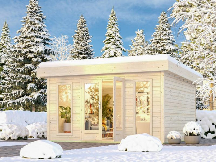 Karibu Gartenhaus North, natur 38 mm