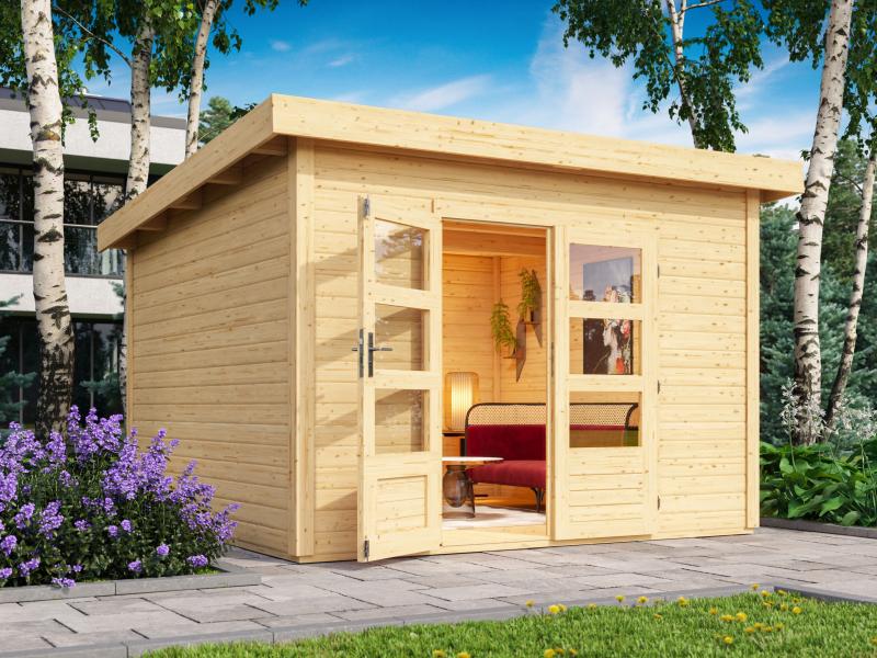 Karibu Gartenhaus Northeim 3 naturbelassen 38 mm