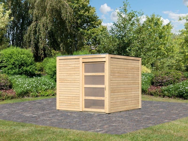 Karibu Gartenhaus Qubic natur