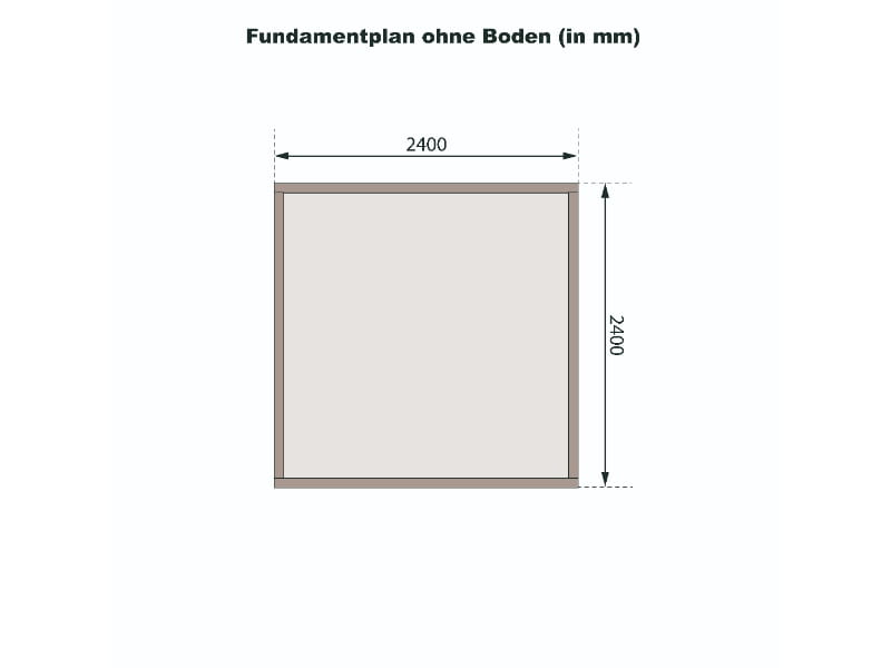 Karibu Gartenhaus Qubic natur