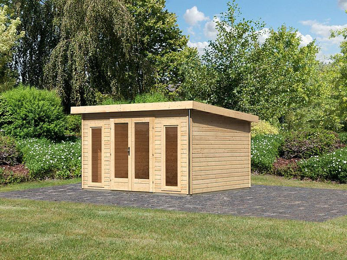 Karibu Gartenhaus Radeburg 2 natur 38 mm