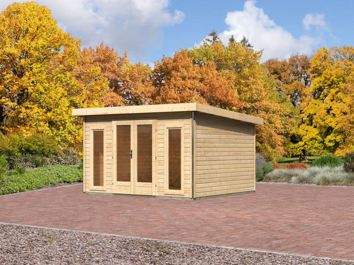 Karibu Gartenhaus Radeburg 2 natur 38 mm