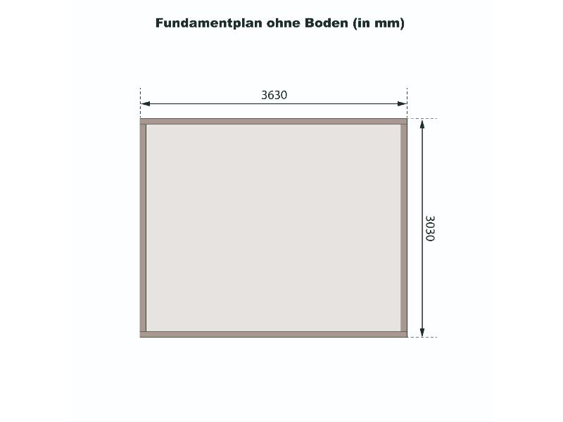 Karibu Gartenhaus Radeburg 2 terragrau 38 mm mit Anbaudach 3,3 m