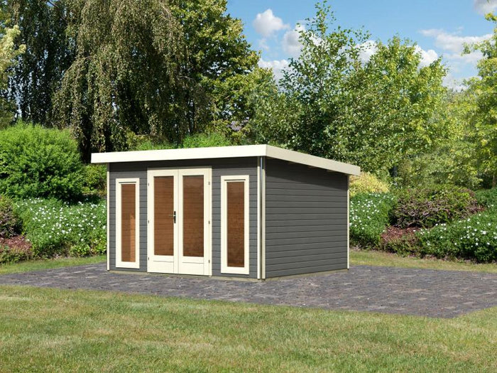 Karibu Gartenhaus Radeburg 2 terragrau 38 mm