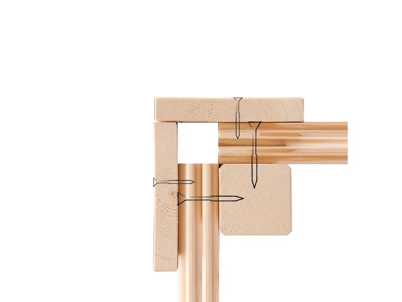 Karibu Gartenhaus Radeburg 2 terragrau 38 mm