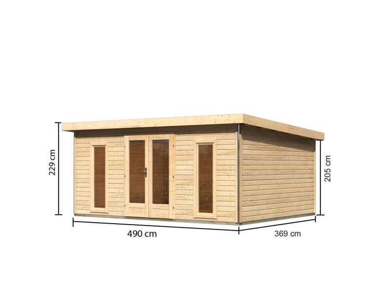 Karibu Gartenhaus Radeburg 4 natur 38 mm