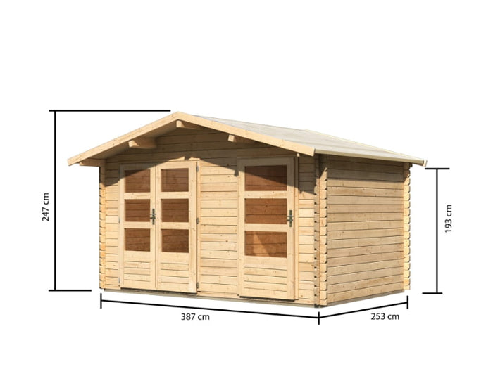 Karibu Gartenhaus Radur 0 28 mm 2-Raum-Haus