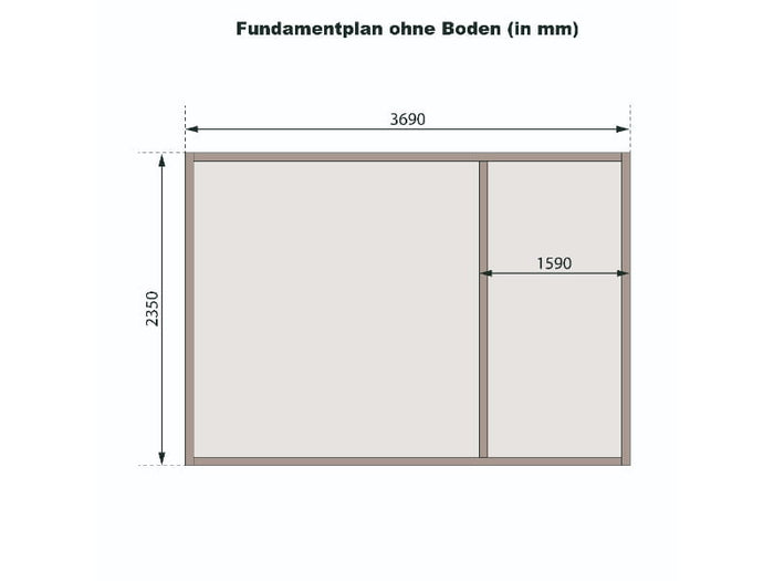 Karibu Gartenhaus Radur 0 28 mm 2-Raum-Haus