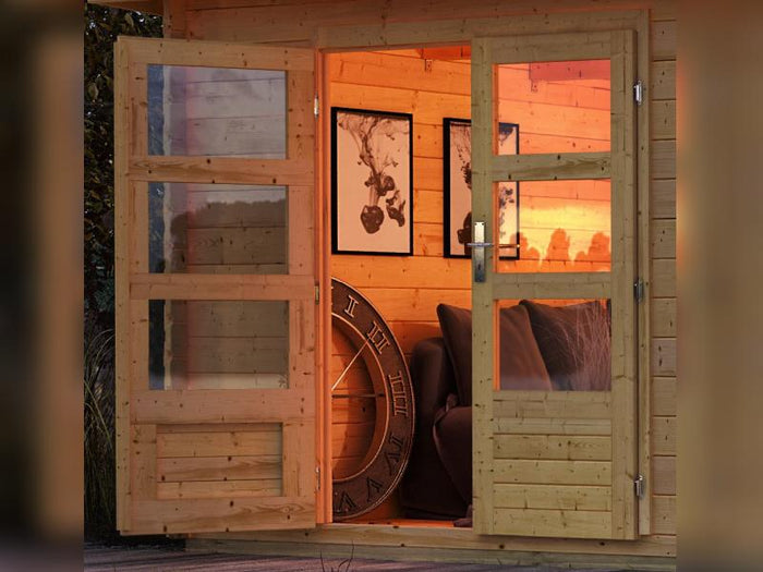 Karibu Gartenhaus Ravenna 1 natur