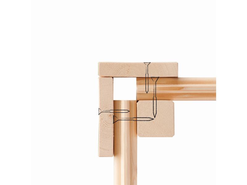 Karibu Gartenhaus Ravenna 1 natur