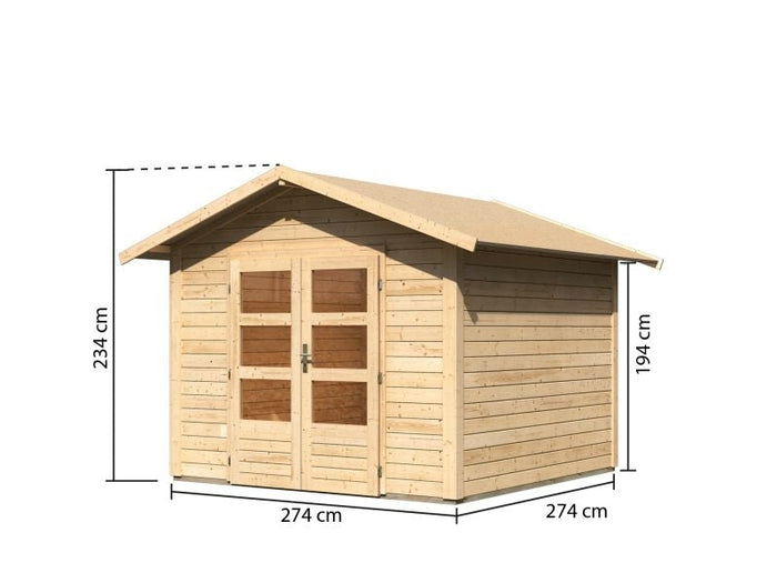 Karibu Gartenhaus Ravenna 2, natur