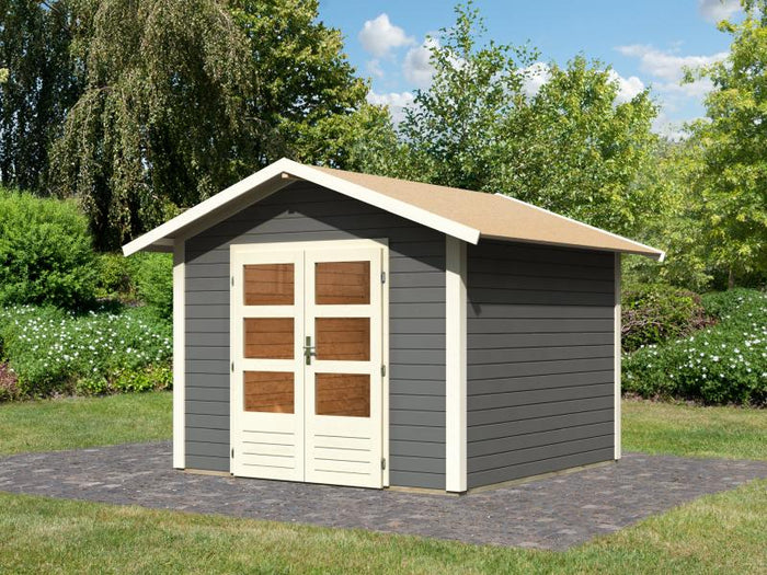 Karibu Gartenhaus Ravenna 2, terragrau