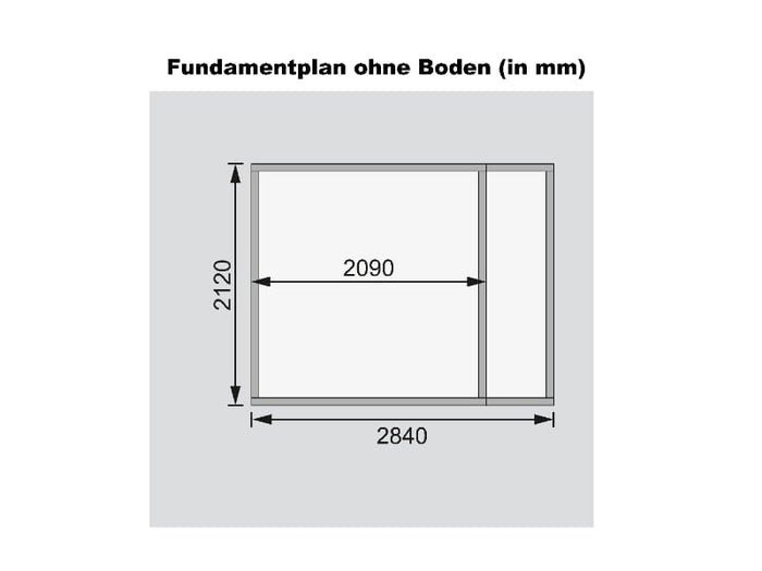 Karibu Gartenhaus Retola 2 inkl. Anbauschrank