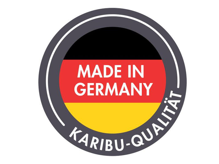 Karibu Gartenhaus Retola 2 terragrau 19 mm, inkl. Anbauschrank