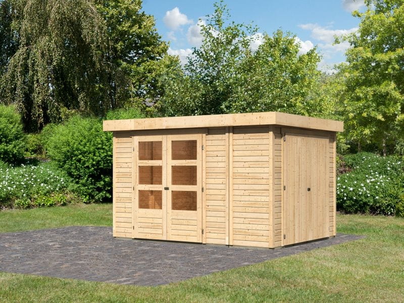 Karibu Gartenhaus Retola 4 inkl. Anbauschrank