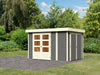 Karibu Gartenhaus Retola 4 inkl. Anbauschrank, terragrau