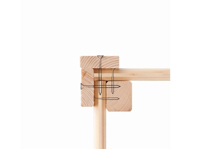 Karibu Gartenhaus Retola 4 mit Anbauschrank und Anbaudach 2,80 Meter, terragrau