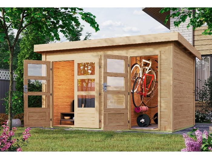 Karibu Gartenhaus Schönbuch 1 38 mm 2-Raum-Haus