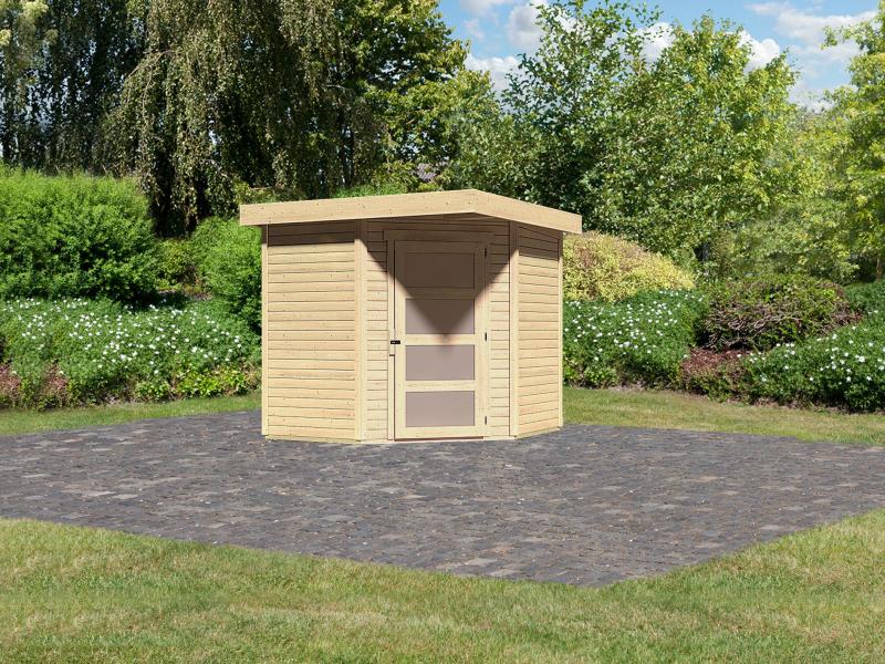 Karibu Gartenhaus Schwandorf 3 natur 19 mm