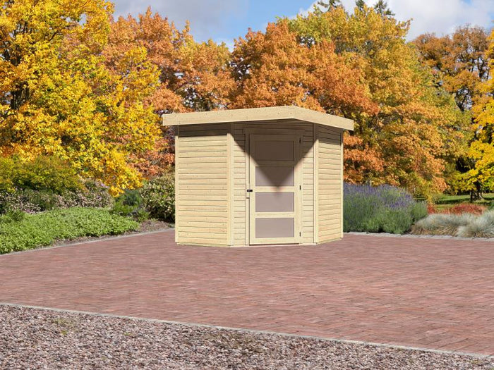 Karibu Gartenhaus Schwandorf 3 natur 19 mm