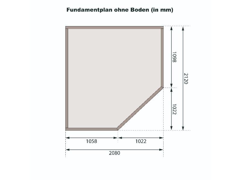 Karibu Gartenhaus Schwandorf 3 natur 19 mm