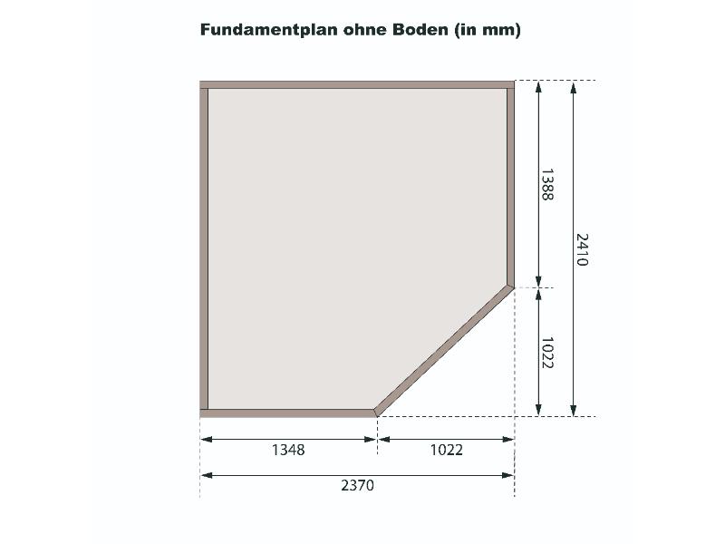 Karibu Gartenhaus Schwandorf 5 natur 19 mm