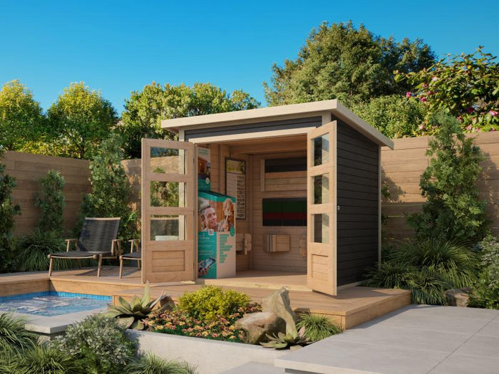 Karibu Gartenhaus Stockach 2 terragrau