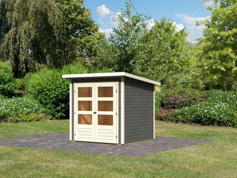 Karibu Gartenhaus Stockach 2 terragrau