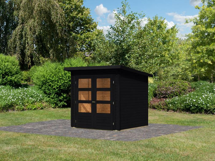 Karibu Gartenhaus Stockach 2, schwarz