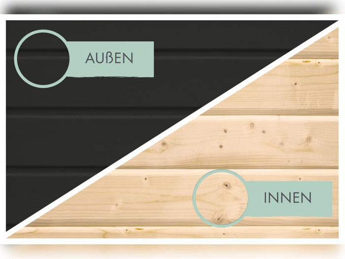 Karibu Gartenhaus Stockach 3 in schwarz