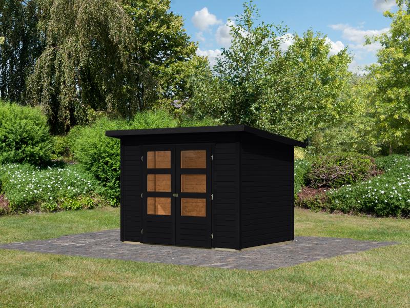 Karibu Gartenhaus Stockach 3 in schwarz