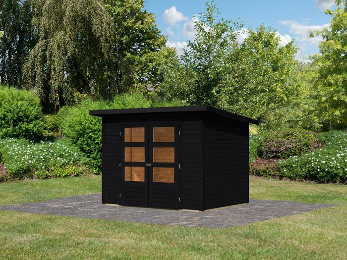 Karibu Gartenhaus Stockach 3 in schwarz