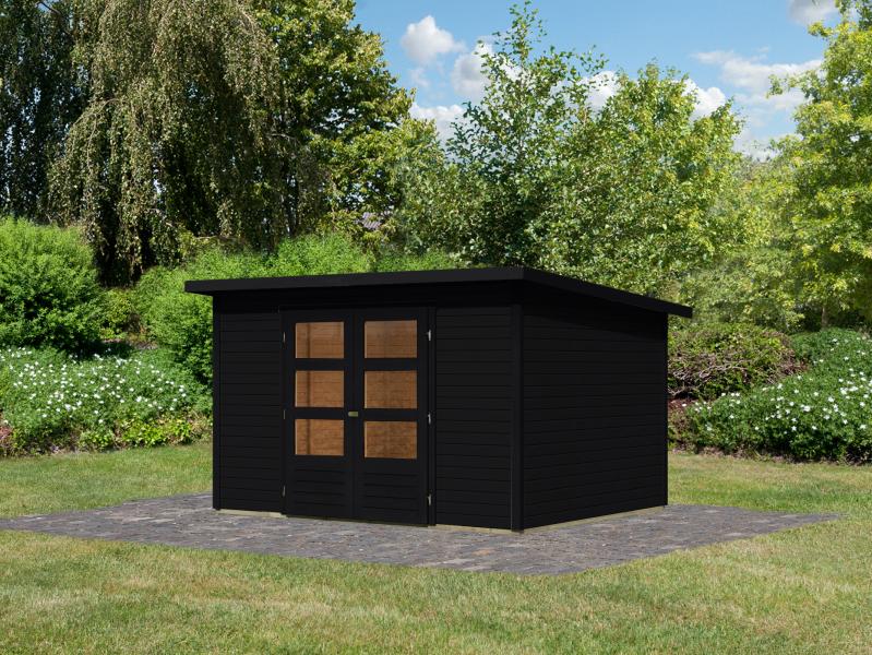Karibu Gartenhaus Stockach 5 in schwarz