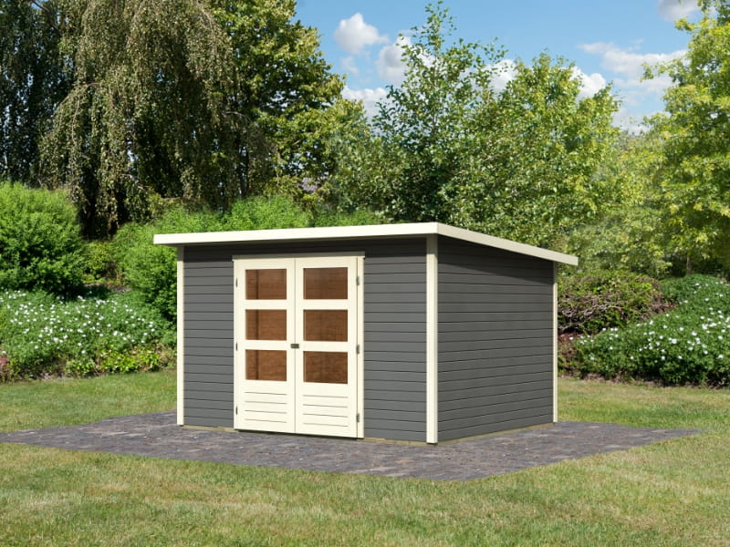 Karibu Gartenhaus Stockach 5 in terragrau
