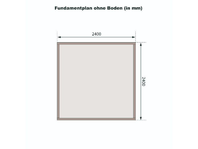 Karibu Gartenhaus Talkau 4 in terragrau 28 mm
