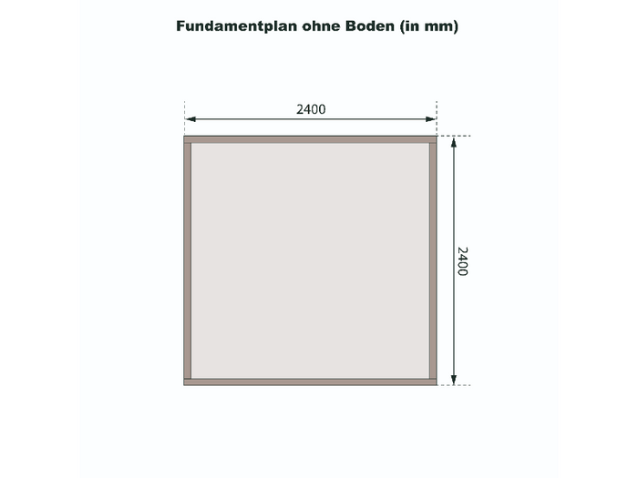 Karibu Gartenhaus Talkau 4 in terragrau 28 mm