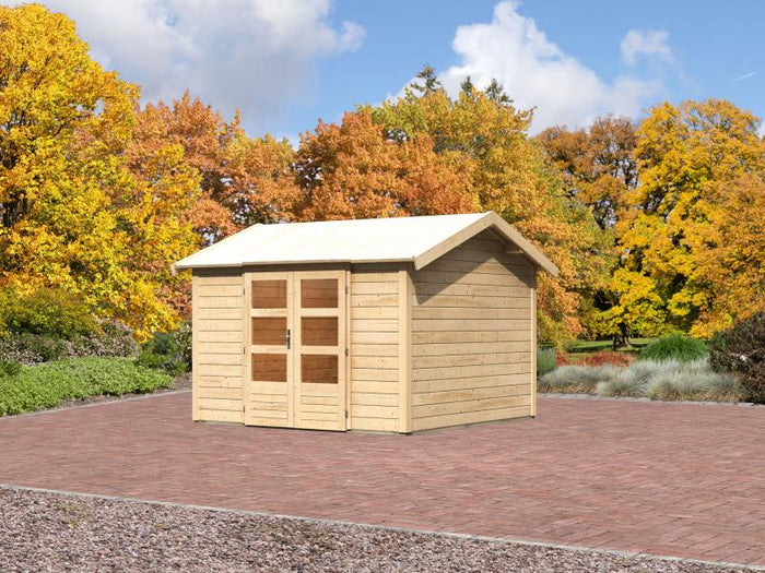 Karibu Gartenhaus Theres 7 natur 28 mm