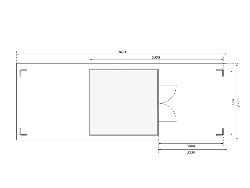 Karibu Gartenhaus Theres 7 natur- 2 Dachbausbauelemente
