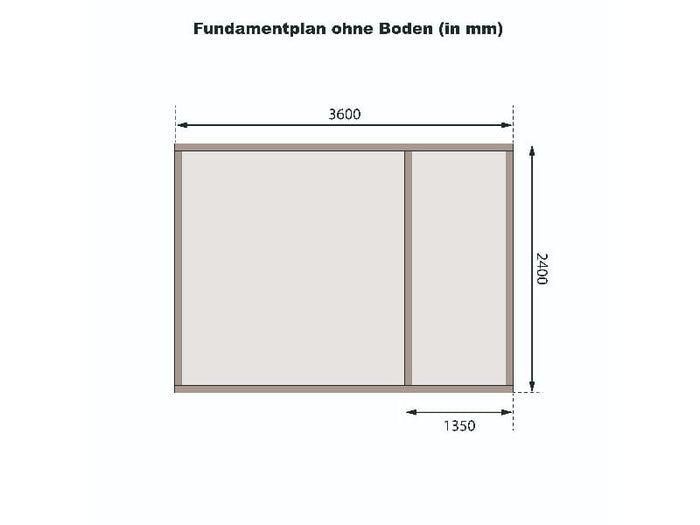 Karibu Gartenhaus Tintrup 2-Raum-Haus in terragrau 28 mm