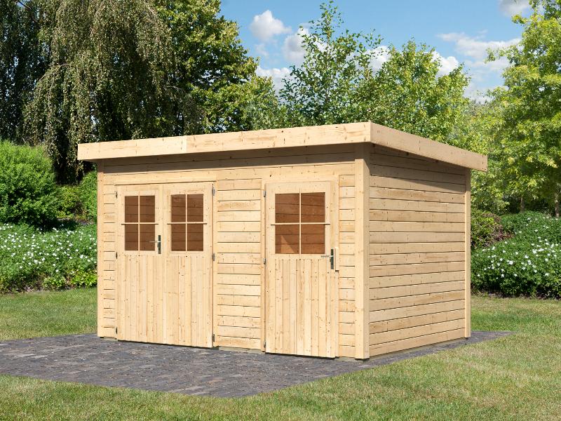 Karibu Gartenhaus Tintrup 2-Raum-Haus natur 28 mm