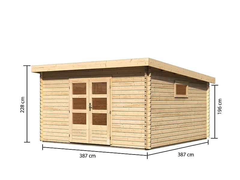 Karibu Gartenhaus Trittau 6 natur