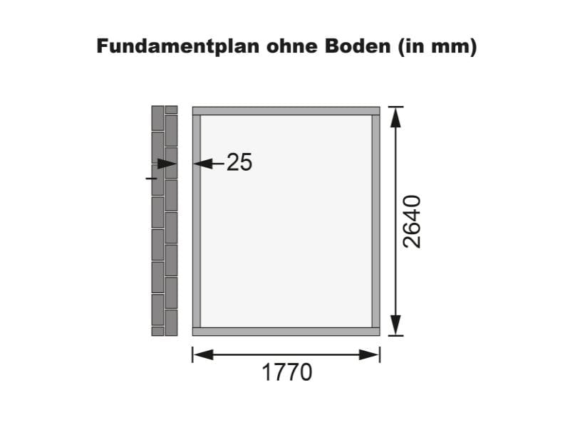 Karibu Gartenhaus Wandlitz 3 natur 19 mm