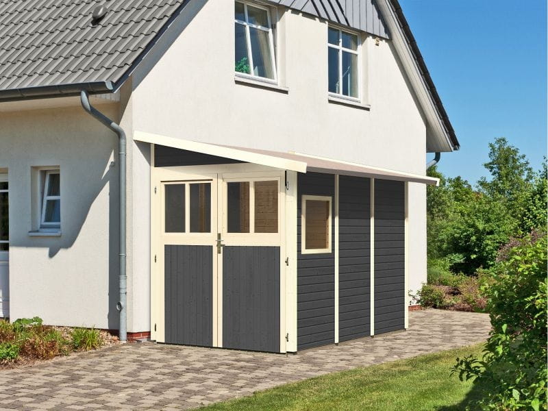 Karibu Gartenhaus Wandlitz 3 terragrau 19 mm