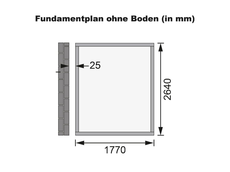 Karibu Gartenhaus Wandlitz 3 terragrau 19 mm