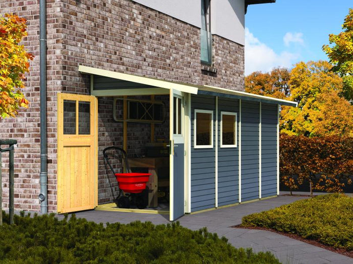 Karibu Gartenhaus Wandlitz 4 terragrau 19 mm