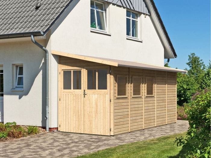 Karibu Gartenhaus Wandlitz 5 natur 19 mm